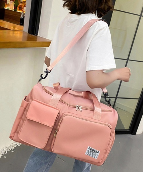 Miniministore（ミニミニストア）の「ボストンバッグレディース大容量旅行カバン（ボストンバッグ・レディース・ブルーグレー/ラベンダー/グレー/ブラック/コーラルピンク/パープル・FREE）」の14枚目の写真