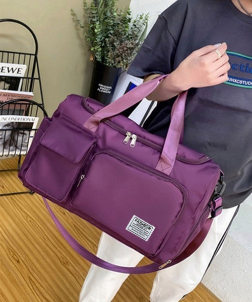 Miniministore（ミニミニストア）の「ボストンバッグレディース大容量旅行カバン（ボストンバッグ・レディース・ブルーグレー/ラベンダー/グレー/ブラック/コーラルピンク/パープル・FREE）」の17枚目の写真