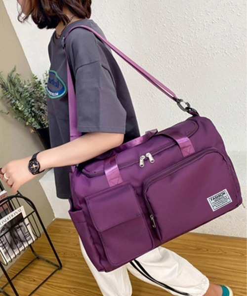 Miniministore（ミニミニストア）の「ボストンバッグレディース大容量旅行カバン（ボストンバッグ・レディース・ブルーグレー/ラベンダー/グレー/ブラック/コーラルピンク/パープル・FREE）」の18枚目の写真