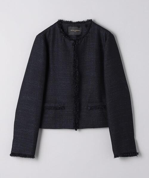 UNITED ARROWS ラメツイードノーカラージャケットセット UNITED ARROWS（ユナイテッドアローズ）の「ラメツイード ノー