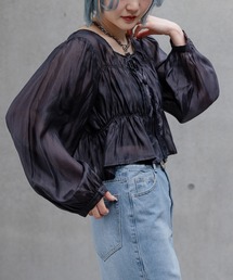 PAGEBOY | レースアップシャーリングブラウス(シャツ/ブラウス)