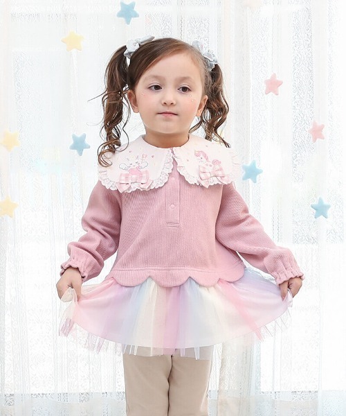 極美品　エイココンドウ　チュニック　チュールトップス　半袖　フリル 極美品 エイココンドウ チュニック チュールトップス 半袖