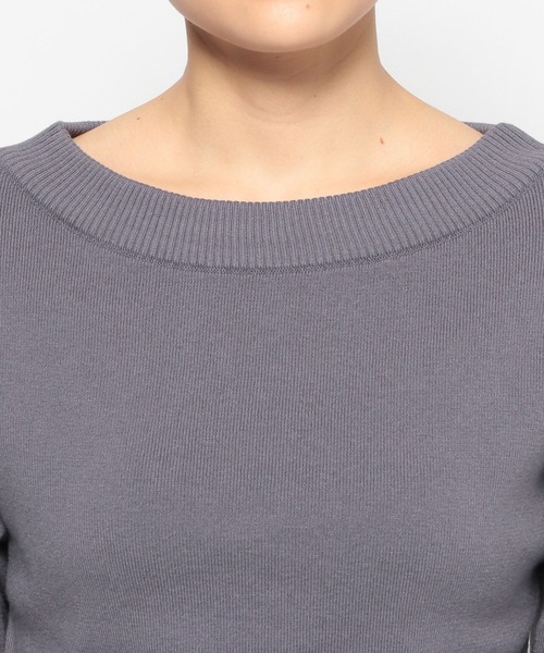 mysty woman（ミスティウーマン）の「ボリュームスリーブボートネック　106930（ニット/セーター・レディース・オフホワイト/グレー/ライトグリーン/イエロー・FREE）」の10枚目の写真