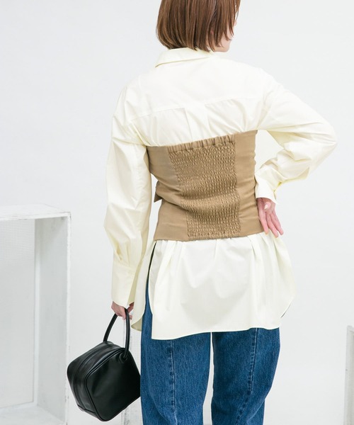 KBF（ケイビーエフ）の「ビスチェSETオーバーシャツ（シャツ/ブラウス・レディース・ベージュ系その他/ブルー系その他/グリーン系その他・ONE）」の13枚目の写真