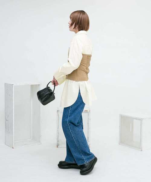 KBF（ケイビーエフ）の「ビスチェSETオーバーシャツ（シャツ/ブラウス・レディース・ベージュ系その他/ブルー系その他/グリーン系その他・ONE）」の11枚目の写真