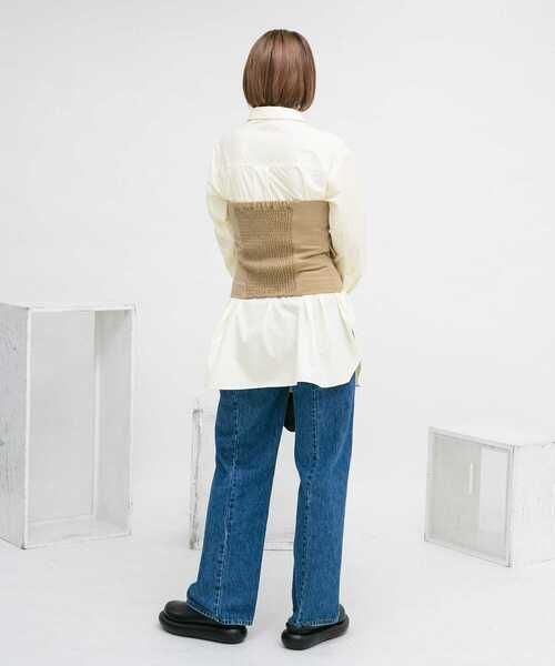 KBF（ケイビーエフ）の「ビスチェSETオーバーシャツ（シャツ/ブラウス・レディース・ベージュ系その他/ブルー系その他/グリーン系その他・ONE）」の10枚目の写真