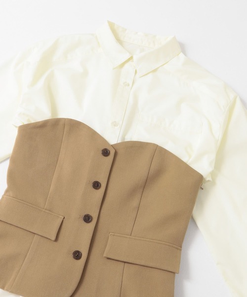 KBF（ケイビーエフ）の「ビスチェSETオーバーシャツ（シャツ/ブラウス・レディース・ベージュ系その他/ブルー系その他/グリーン系その他・ONE）」の19枚目の写真