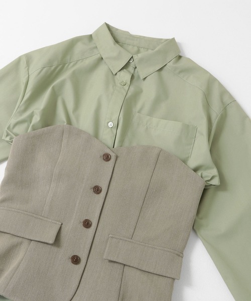 KBF（ケイビーエフ）の「ビスチェSETオーバーシャツ（シャツ/ブラウス・レディース・ベージュ系その他/ブルー系その他/グリーン系その他・ONE）」の18枚目の写真