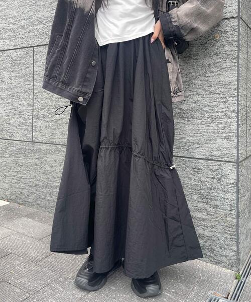 Figments（フィグメンツ）の「ナイロンドロストティアードスカート（スカート・レディース・ブラック・FREE）」の16枚目の写真