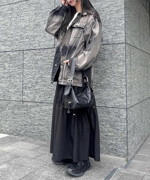 Figments（フィグメンツ）の「ナイロンドロストティアードスカート（スカート・レディース・ブラック・FREE）」の19枚目の写真