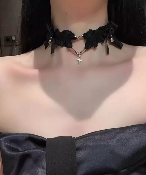 Port（ポート）の「モノトーン レース ハート チョーカー（チョーカー・レディース・ブラック系その他2/ブラック/ホワイト系その他/ホワイト系その他2/ブラック系その他/ホワイト・FREE）」の4枚目の写真