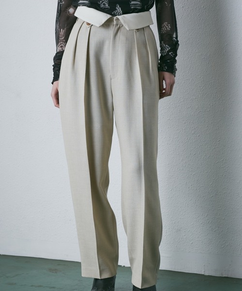 【セール】リネンライクハイウエストパンツ（その他パンツ）｜ROSE BUD（ローズバッド）