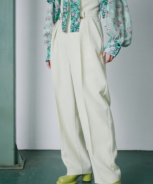 【セール】リネンライクハイウエストパンツ（その他パンツ）｜ROSE BUD（ローズバッド）