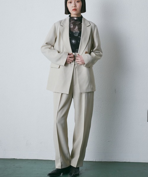 【セール】リネンライクハイウエストパンツ（その他パンツ）｜ROSE BUD（ローズバッド）