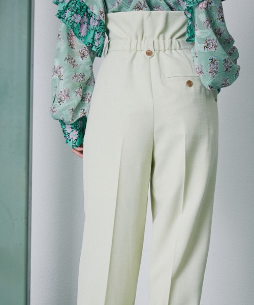 【セール】リネンライクハイウエストパンツ（その他パンツ）｜ROSE BUD（ローズバッド）