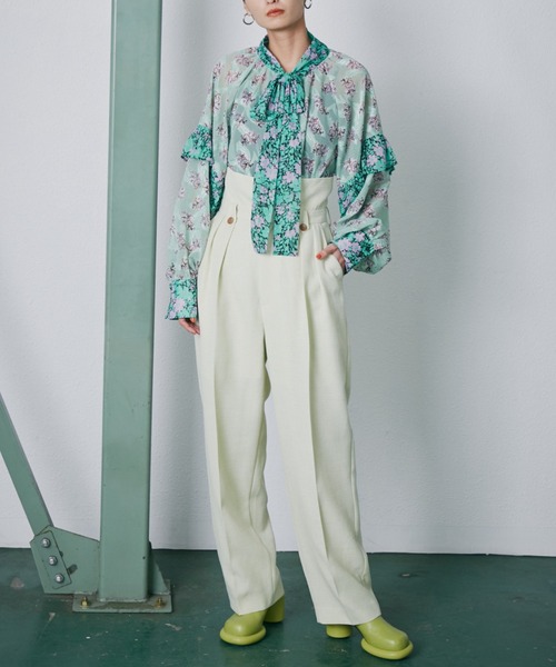 【セール】リネンライクハイウエストパンツ（その他パンツ）｜ROSE BUD（ローズバッド）