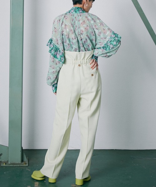 【セール】リネンライクハイウエストパンツ（その他パンツ）｜ROSE BUD（ローズバッド）