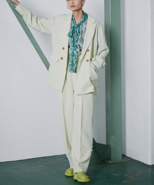 【セール】リネンライクハイウエストパンツ（その他パンツ）｜ROSE BUD（ローズバッド）