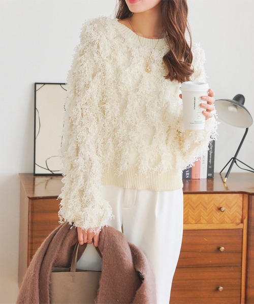 KOBE LETTUCE(コウベレタス)の「フラッグヤーントップス(Tシャツ/カットソー・レディース・ピンク/ブラック/アイボリー・FREE)」の5枚目の写真