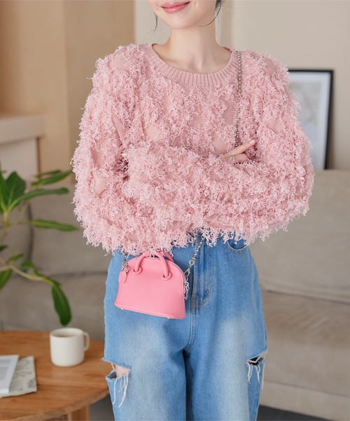 KOBE LETTUCE(コウベレタス)の「フラッグヤーントップス(Tシャツ/カットソー・レディース・ピンク/ブラック/アイボリー・FREE)」の6枚目の写真