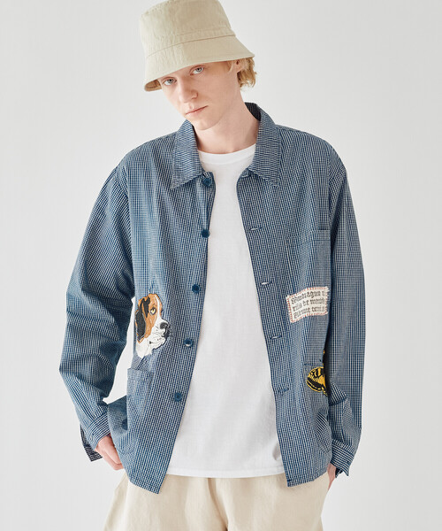 Bshop（ビショップ）の「Work of Art Kendai | カバーオールジャケット MEN（カバーオール・メンズ・ブルー・L/M）」の7枚目の写真