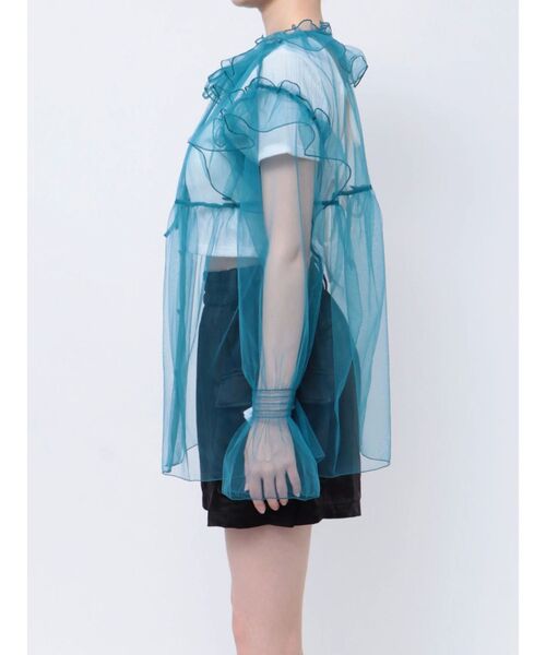jouetie(ジュエティ)の「チュールフリルルーズブラウス(シャツ/ブラウス・レディース・オフホワイト/ブラック/ブルー・MEDIUM)」の14枚目の写真