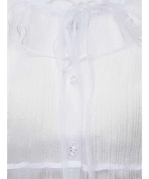 jouetie(ジュエティ)の「チュールフリルルーズブラウス(シャツ/ブラウス・レディース・オフホワイト/ブラック/ブルー・MEDIUM)」の7枚目の写真