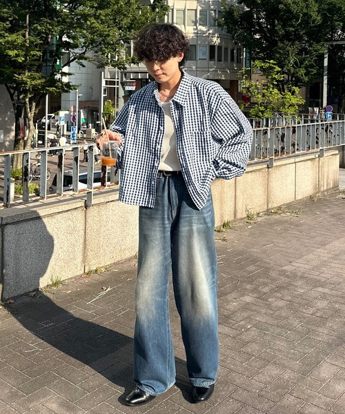 Theater code(シアターコード)の「Theater code×おだまや ギンガムチェックシャツ(シャツ/ブラウス・メンズ・ネイビー/ブラック・2/3)」の8枚目の写真