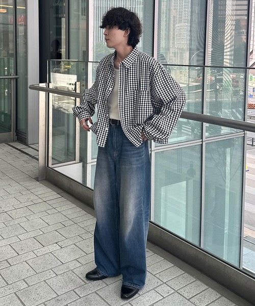 Theater code(シアターコード)の「Theater code×おだまや ギンガムチェックシャツ(シャツ/ブラウス・メンズ・ネイビー/ブラック・2/3)」の5枚目の写真