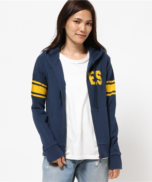 HYSTERIC GLAMOUR(ヒステリックグラマー)の「EDIE 1969 pt PK(パーカー・レディース・ネイビー/トップグレー/ブラック・FREE)」の1枚目の写真