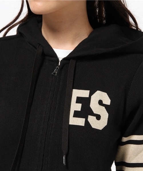 HYSTERIC GLAMOUR(ヒステリックグラマー)の「EDIE 1969 pt PK(パーカー・レディース・ネイビー/トップグレー/ブラック・FREE)」の8枚目の写真