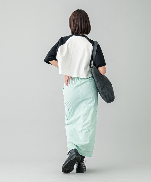 X-girl（エックスガール）の「LIGHTWEIGHT CARGO SKIRT（スカート・レディース・ブラック/ライトグリーン/ライトグレー・S/M）」の10枚目の写真