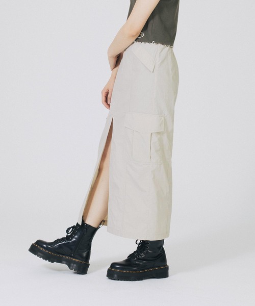 スカート Cargo Skirt X-girl(エックスガール)の「LIGHTWEIGHT CARGO SKIRT