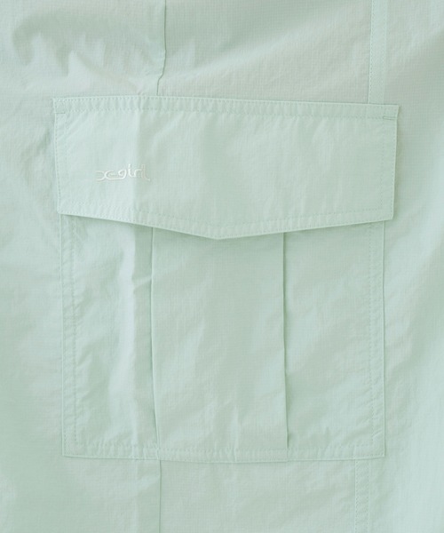 X-girl（エックスガール）の「LIGHTWEIGHT CARGO SKIRT（スカート・レディース・ブラック/ライトグリーン/ライトグレー・S/M）」の21枚目の写真