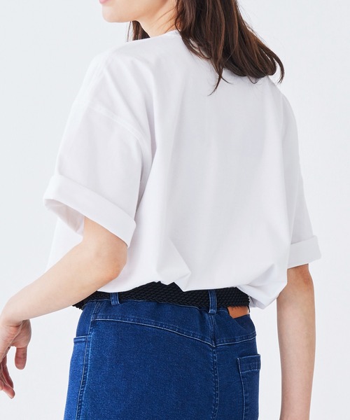 AIGLE（エーグル）の「ヘビーウェイトコットン オーバーサイズ ビッグロゴ 半袖Tシャツ（Tシャツ/カットソー・メンズ・ブラック/ライトブルー/ダークグリーン/ネイビー/ホワイト/レッド・XL/S/XXS/XS/M/L）」の17枚目の写真