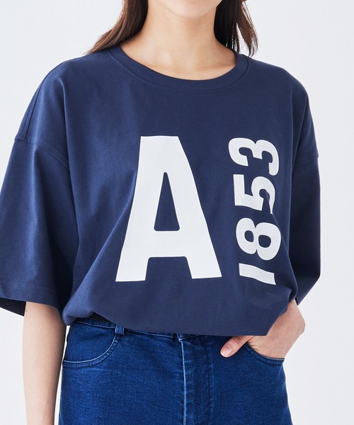 AIGLE（エーグル）の「ヘビーウェイトコットン オーバーサイズ ビッグロゴ 半袖Tシャツ（Tシャツ/カットソー・メンズ・ブラック/ライトブルー/ダークグリーン/ネイビー/ホワイト/レッド・XL/S/XXS/XS/M/L）」の8枚目の写真