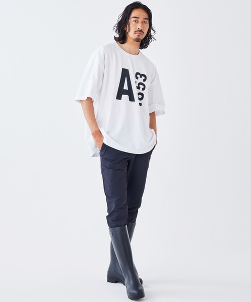 AIGLE（エーグル）の「ヘビーウェイトコットン オーバーサイズ ビッグロゴ 半袖Tシャツ（Tシャツ/カットソー・メンズ・ブラック/ライトブルー/ダークグリーン/ネイビー/ホワイト/レッド・XL/S/XXS/XS/M/L）」の14枚目の写真