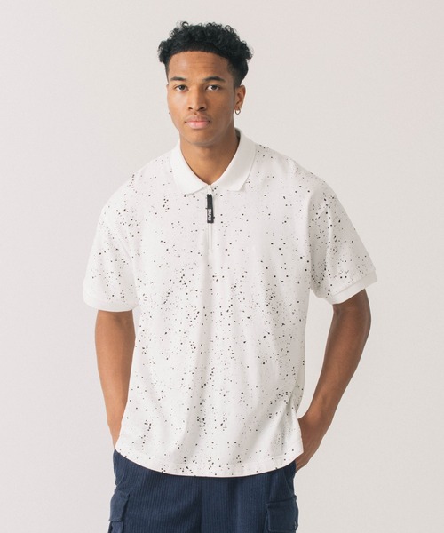 SILAS（サイラス）の「SPUTTERING POLO SHIRT（シャツ/ブラウス・メンズ・ホワイト/ブラック・M/L/XL）」の13枚目の写真