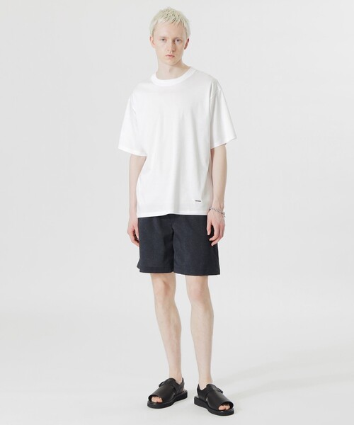 LOVELESS(ラブレス)の「シルケットスムースTシャツ(Tシャツ/カットソー・メンズ・オフホワイト/ブラック/ダークネイビー・S/M/L)」の4枚目の写真