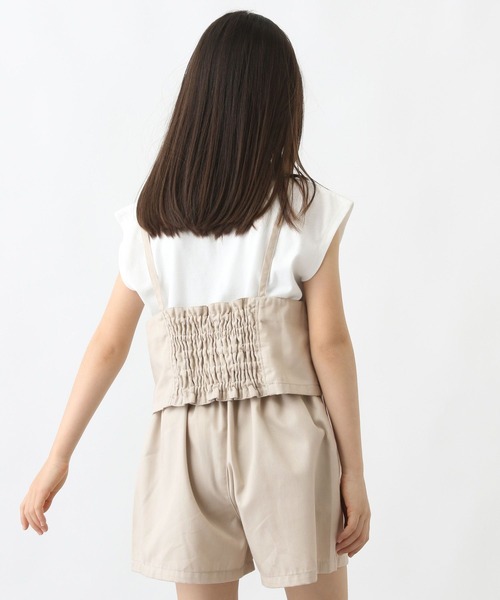 GLOBAL WORK（グローバルワーク）の「3SETビスチェセット半袖/キッズ/102724（サロペット/オーバーオール・キッズ・グレイッシュベージュ/ブルー・160cm/170cm/150cm/120cm/140cm/130cm）」の6枚目の写真