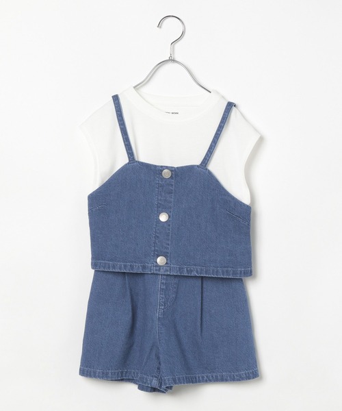 GLOBAL WORK（グローバルワーク）の「3SETビスチェセット半袖/キッズ/102724（サロペット/オーバーオール・キッズ・グレイッシュベージュ/ブルー・160cm/170cm/150cm/120cm/140cm/130cm）」の11枚目の写真