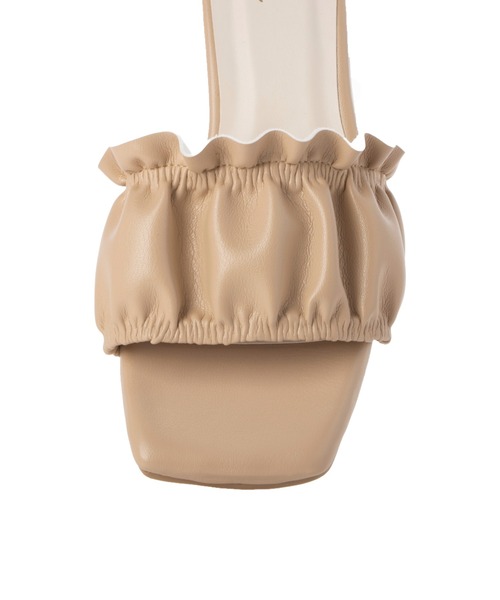 Launa lea（ラウナレア）の「ギャザーミュールサンダル(0566)（サンダル・レディース・レッド/ライトベージュ/ブラック/ホワイト・L/M/LL/S）」の13枚目の写真