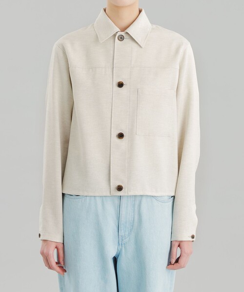 MACKINTOSH PHILOSOPHY(マッキントッシュ フィロソフィー)の「GREY LABEL リネンライクオックストラッカージャケット(ブルゾン・レディース・ベージュ/ブラック・2)」の7枚目の写真
