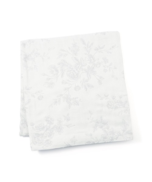 【セール】バンブーレーヨン ガーゼケット クラシックフラワー シングル グレー(ブランケット)|Francfranc(フランフラン)