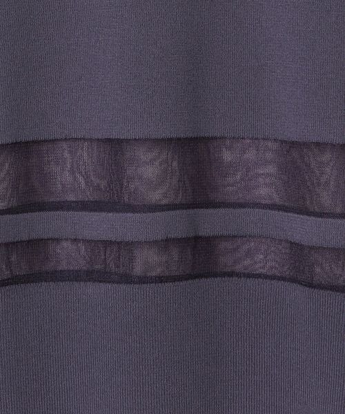 JEANASIS（ジーナシス）の「シアーコンビニットプルオーバーSS/120608（Tシャツ/カットソー・レディース・グレー系その他/ブラック/パープル・FREE）」の22枚目の写真