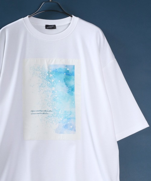メンズ Tシャツ バックプリント グラフィックプリント 半袖a1290 バックプリント グラフィックティー 半袖シャツ（Tシャツ