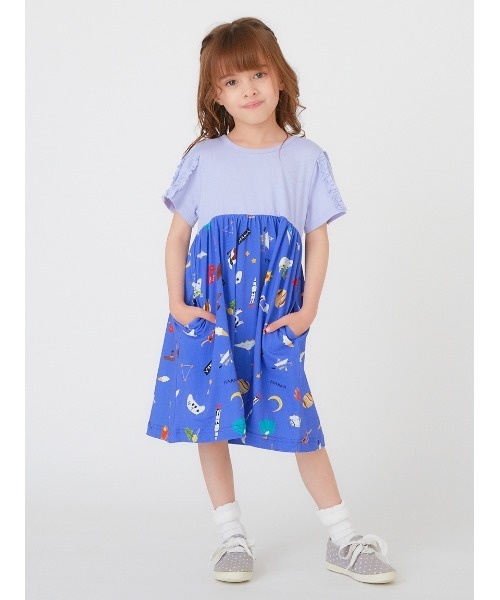 hakkakids ハッカキッズ 両耳柄さくらプリントワンピース