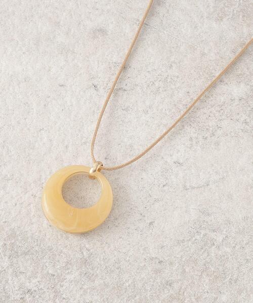 SHOO・LA・RUE（シューラルー）の「◆ぷっくり月の輪紐ネックレス（ネックレス・レディース・ライトブルー/ブラウン系/イエロー系その他/キャメル/オレンジ/グレー・00）」の5枚目の写真