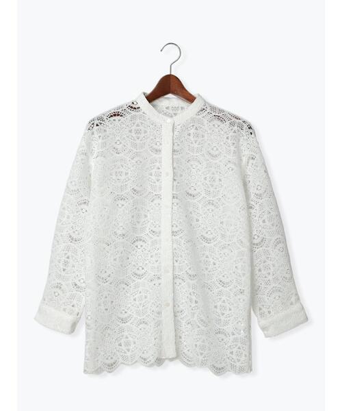 Te chichi CLASSIC　マニッシュレースシャツ　ホワイト Te chichi CLASSIC（テチチクラシック）の「マニッシュレース