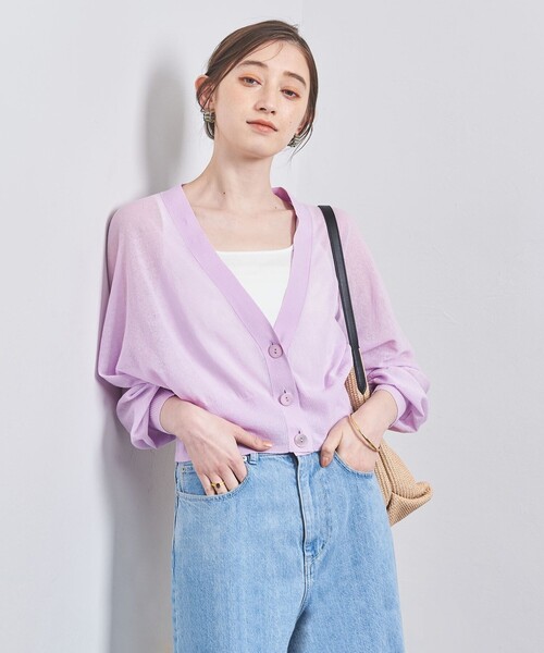 UNITED ARROWS(ユナイテッドアローズ)の「ドルマンスリーブ ニット カーディガン(カーディガン/ボレロ・レディース・ブラック/ライトピンク/ホワイト・FREE)」の3枚目の写真